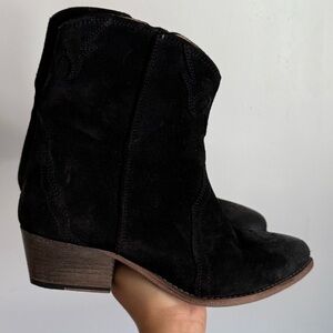 Free People Western Black Suede Boots
